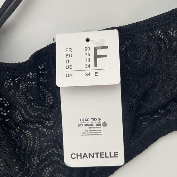 NWT Chantelle C Jolie Lace Demi Underwire Bra Black 34F - Picture 10 of 11